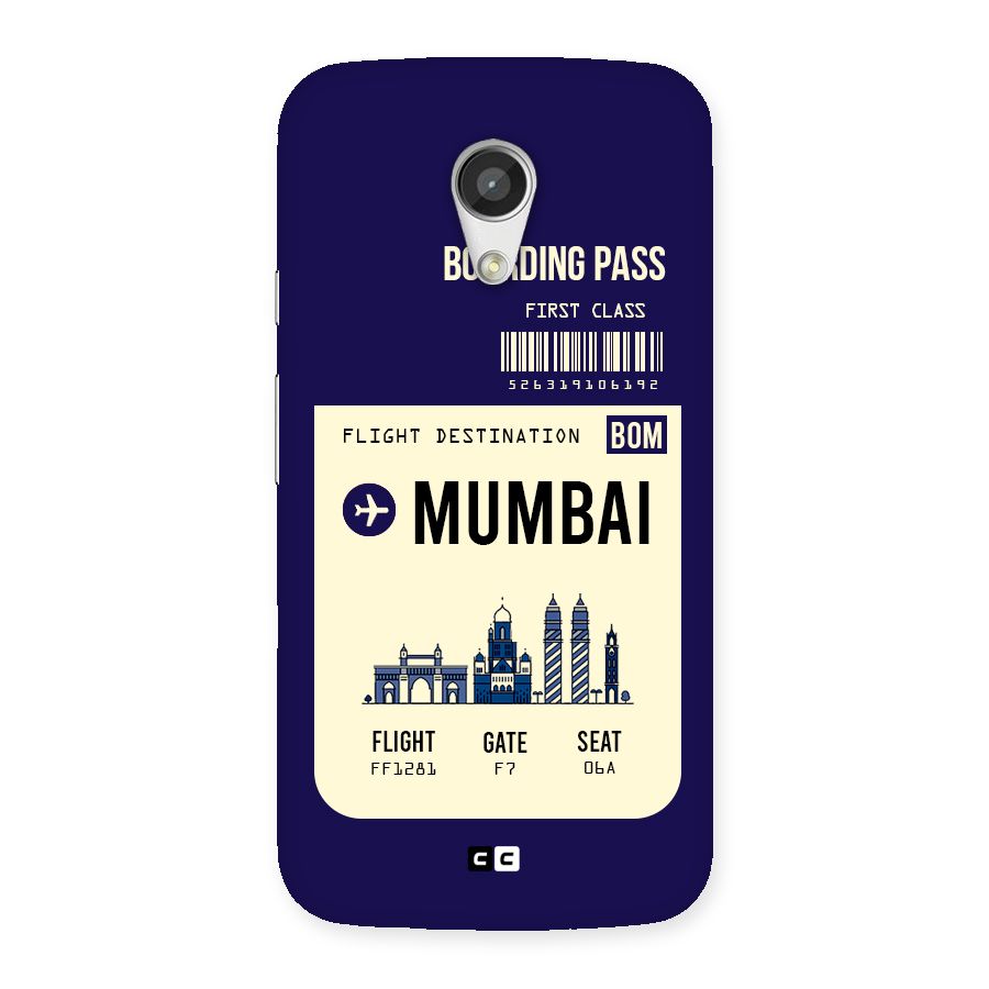 Mumbai Boarding Pass Back Case for Moto G 2nd Gen