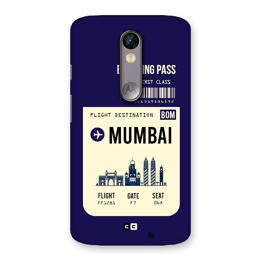 Mumbai Boarding Pass Back Case for Moto X Force