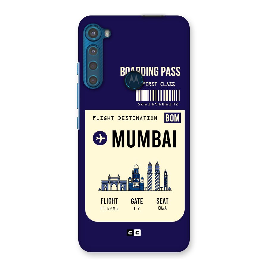 Mumbai Boarding Pass Back Case for Motorola One Fusion Plus
