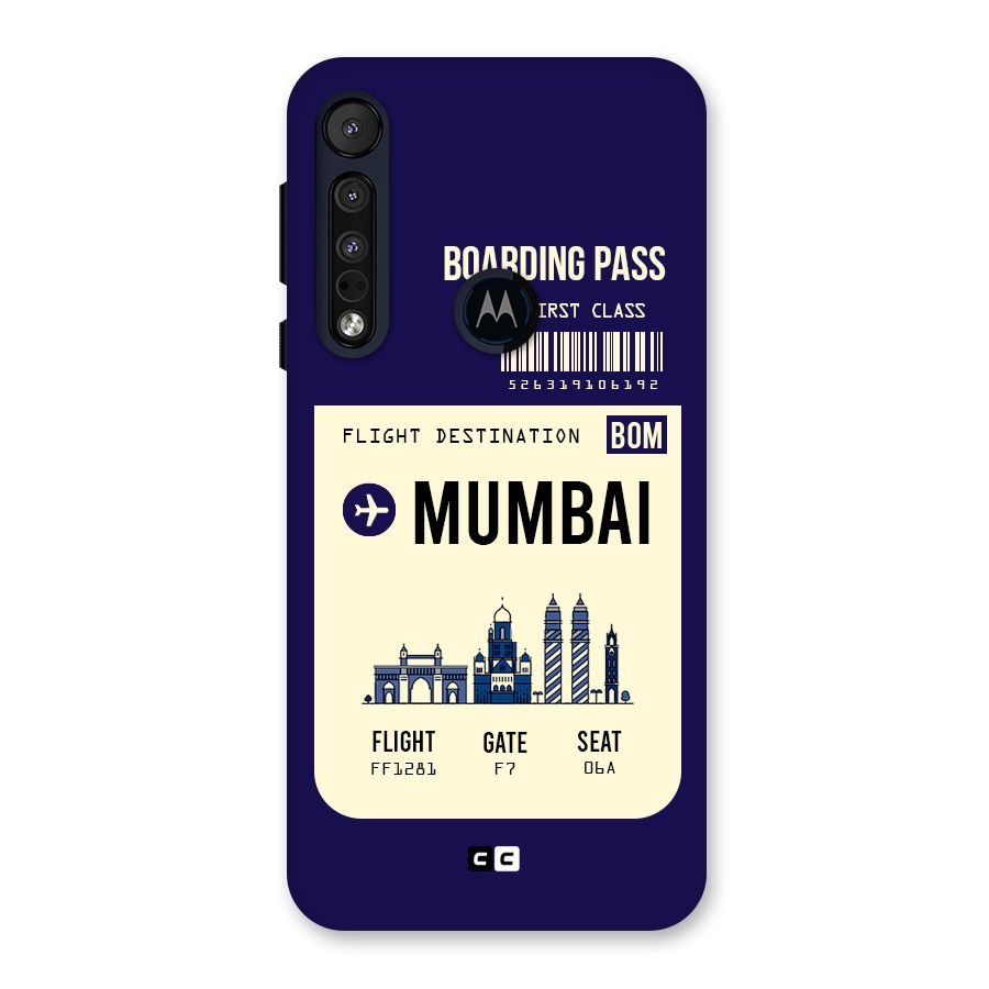 Mumbai Boarding Pass Back Case for Motorola One Macro