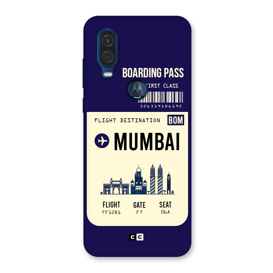 Mumbai Boarding Pass Back Case for Motorola One Vision