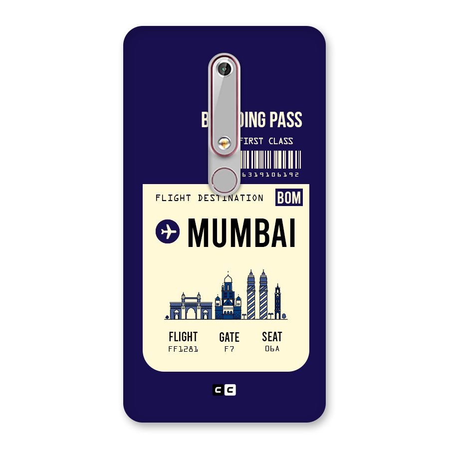 Mumbai Boarding Pass Back Case for Nokia 6.1