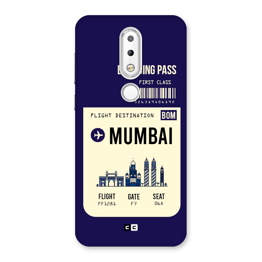 Mumbai Boarding Pass Back Case for Nokia 6.1 Plus
