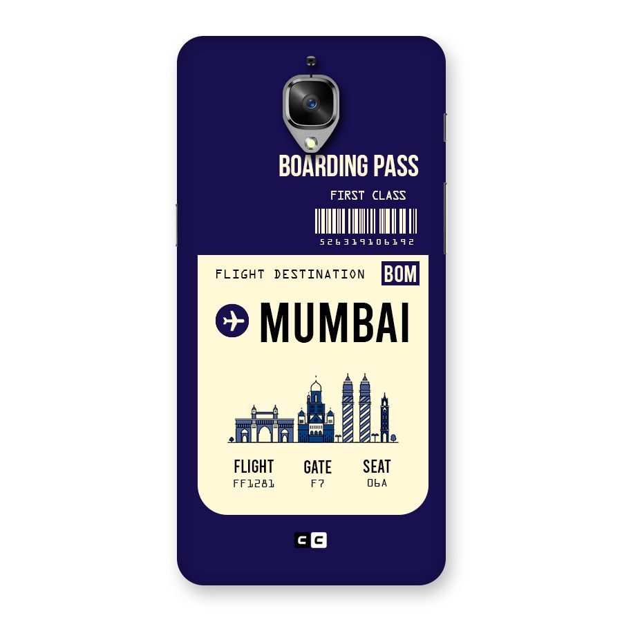 Mumbai Boarding Pass Back Case for OnePlus 3