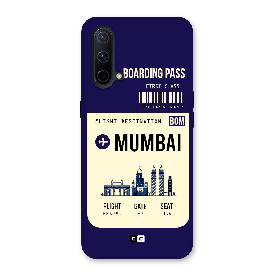 Mumbai Boarding Pass Back Case for OnePlus Nord CE 5G