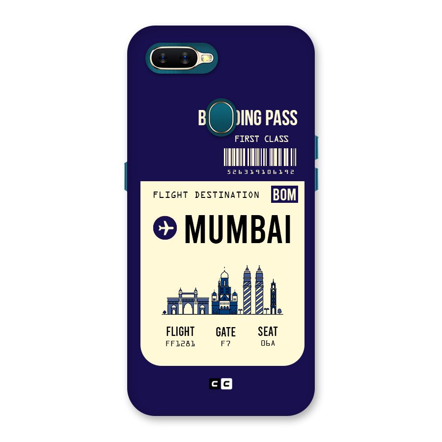 Mumbai Boarding Pass Back Case for Oppo A11k