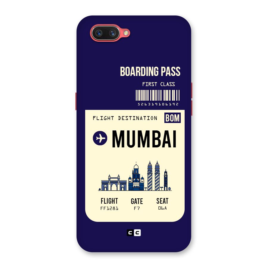 Mumbai Boarding Pass Back Case for Oppo A3s