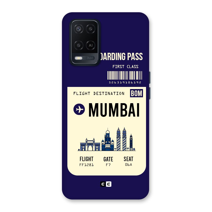Mumbai Boarding Pass Back Case for Oppo A54