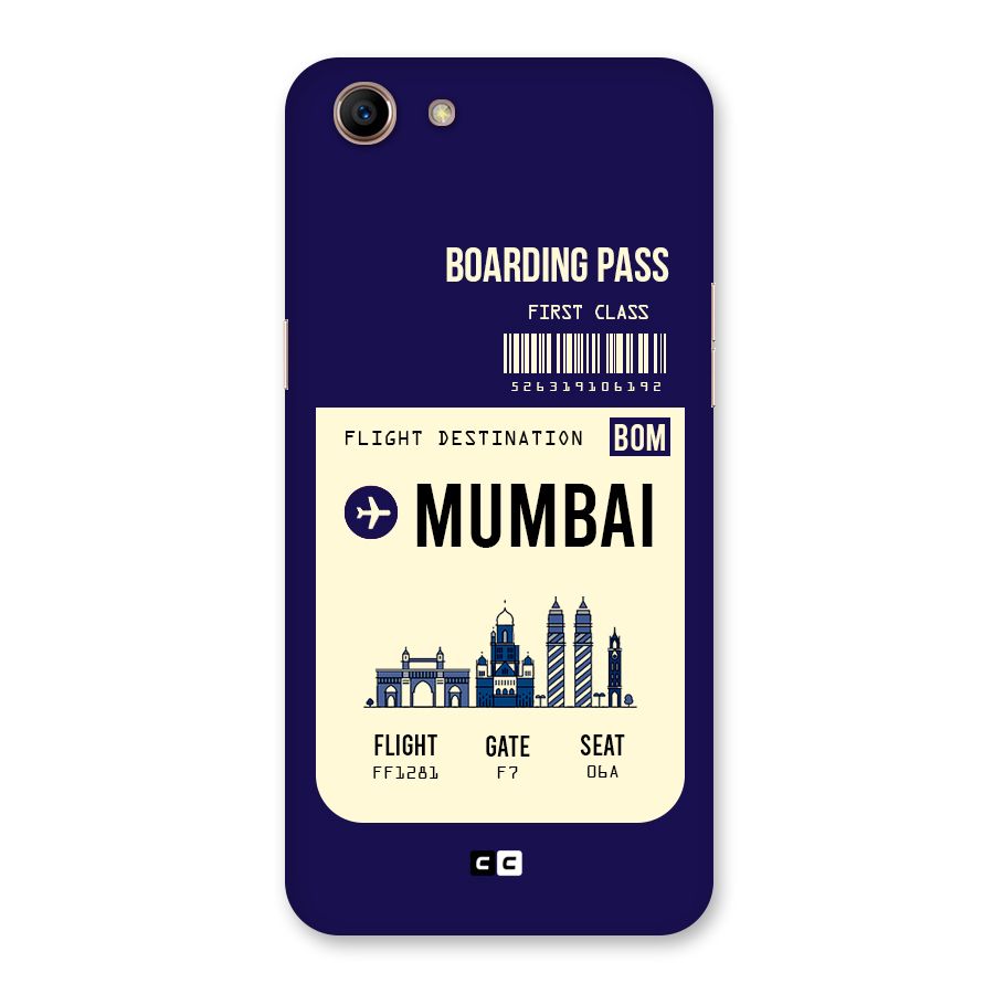 Mumbai Boarding Pass Back Case for Oppo A83 (2018)
