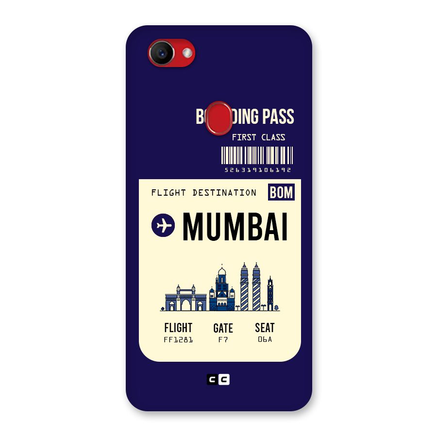 Mumbai Boarding Pass Back Case for Oppo F7