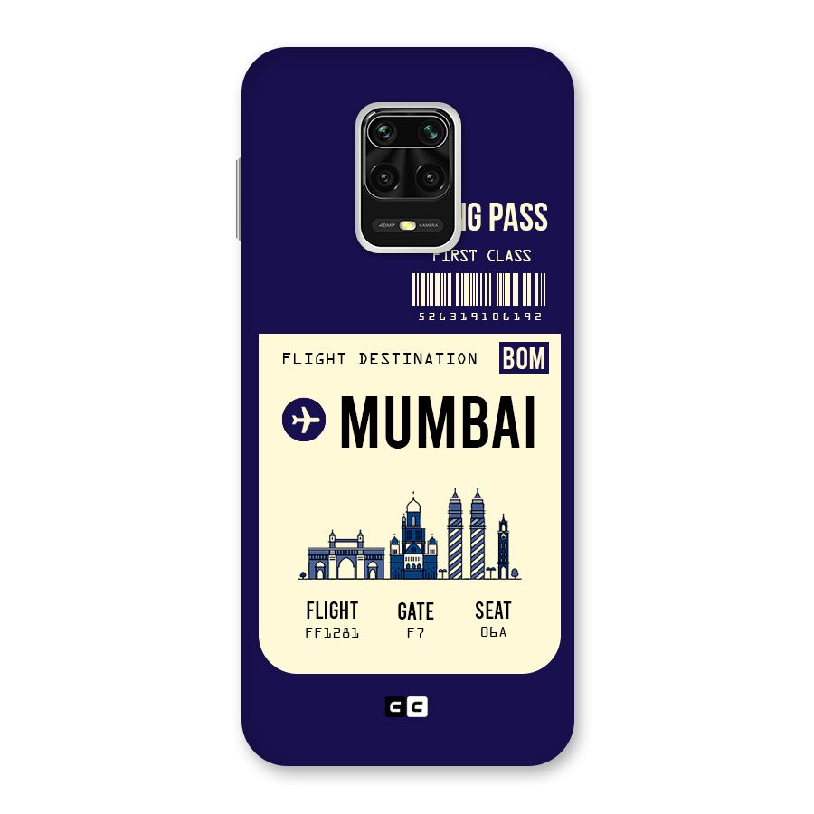 Mumbai Boarding Pass Back Case for Poco M2 Pro