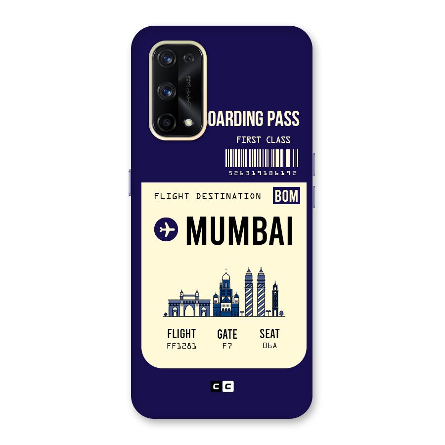 Mumbai Boarding Pass Glass Back Case for Realme X7 Pro