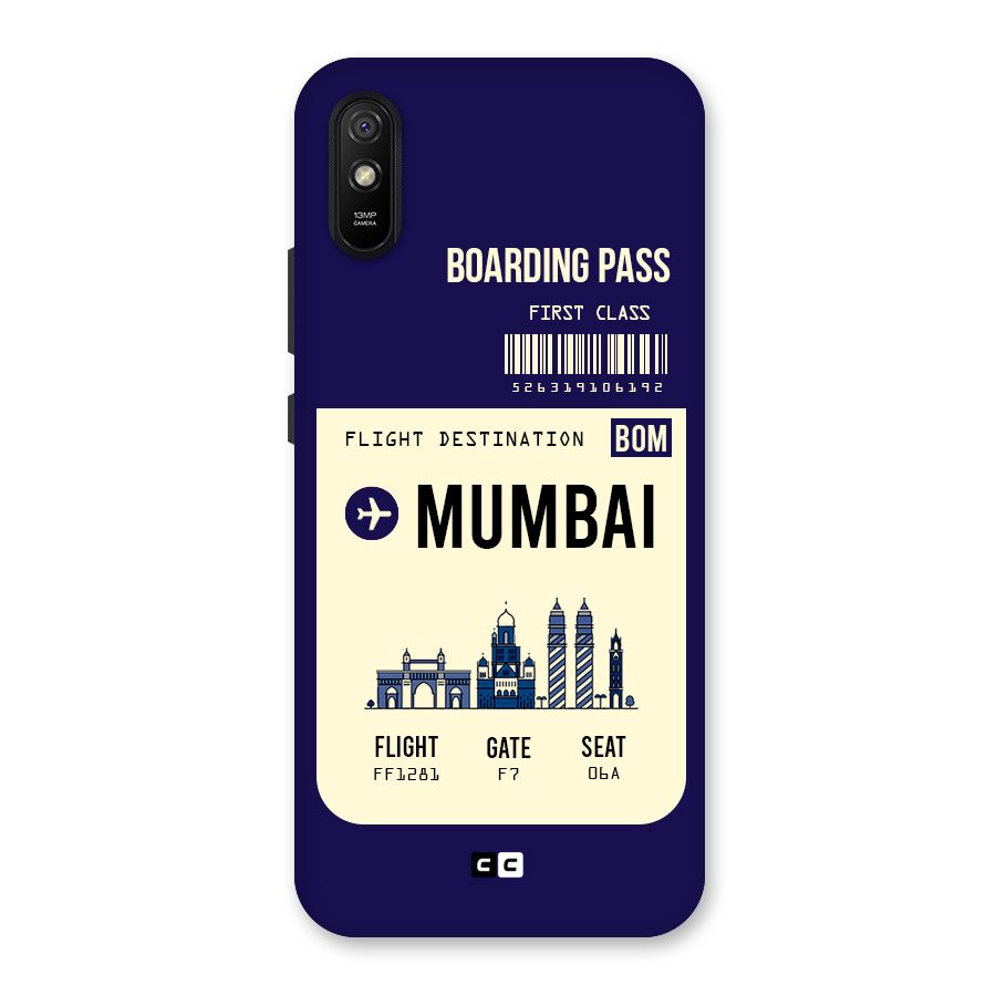Mumbai Boarding Pass Back Case for Redmi 9A