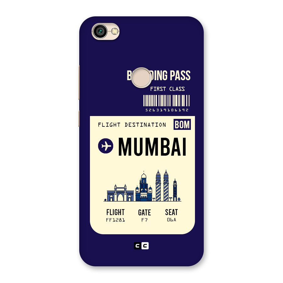 Mumbai Boarding Pass Back Case for Redmi Y1 2017