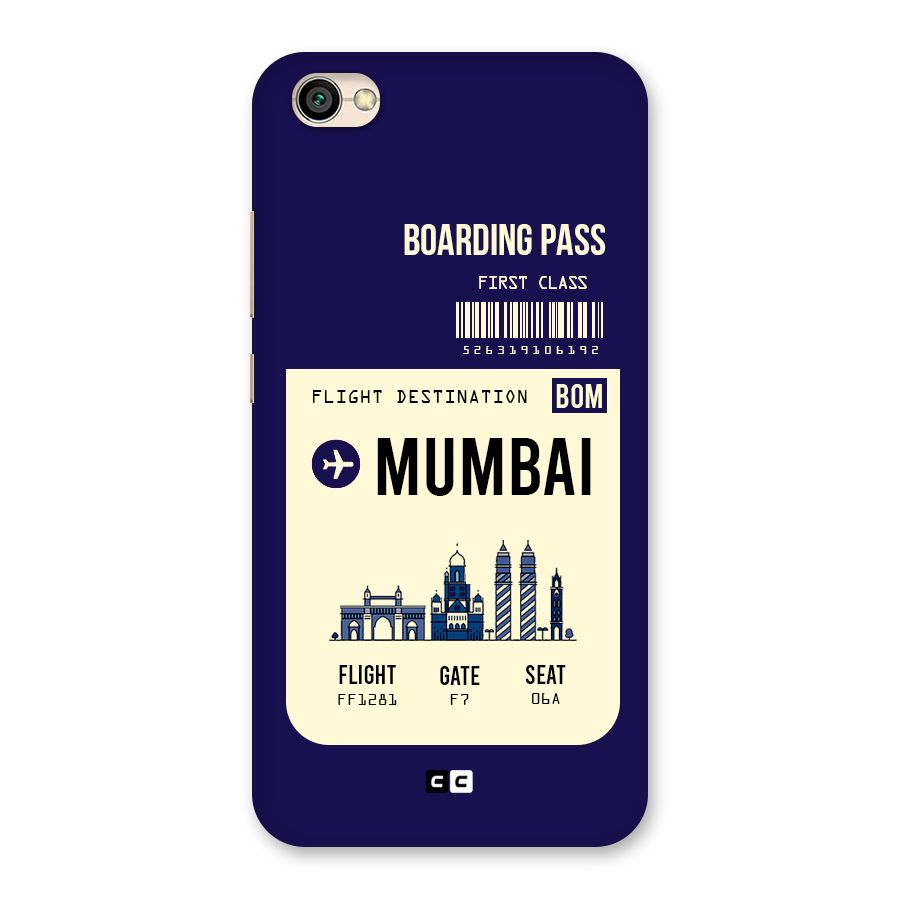 Mumbai Boarding Pass Back Case for Redmi Y1 Lite