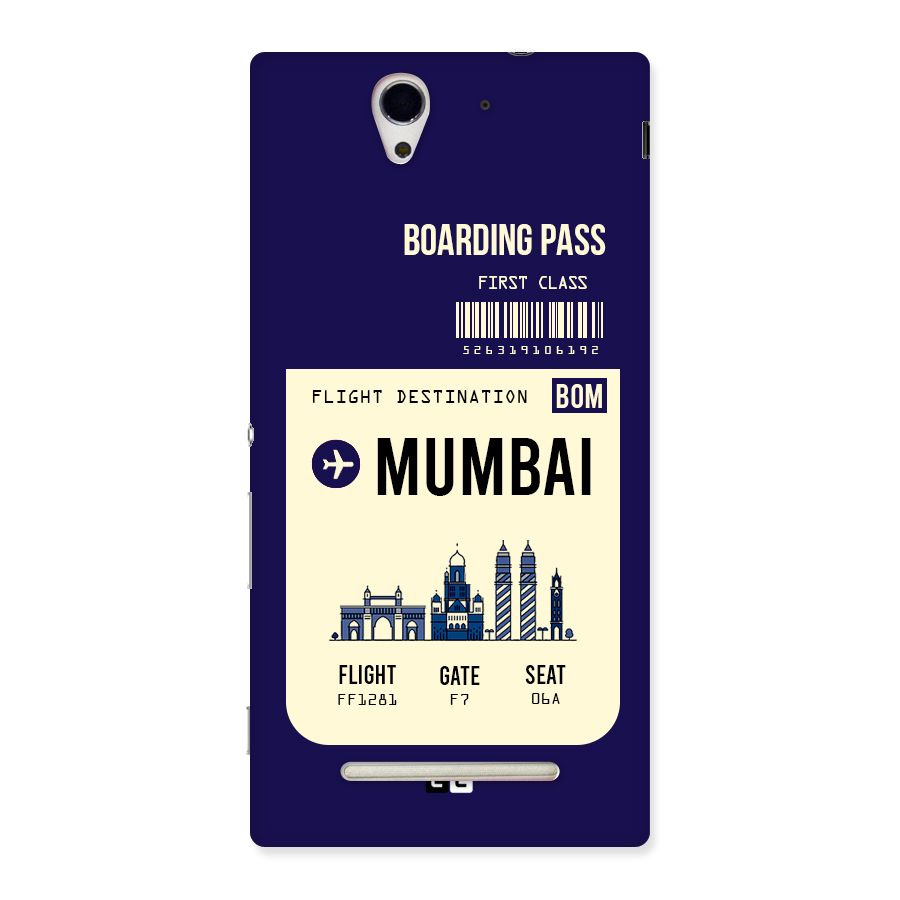 Mumbai Boarding Pass Back Case for Sony Xperia C3
