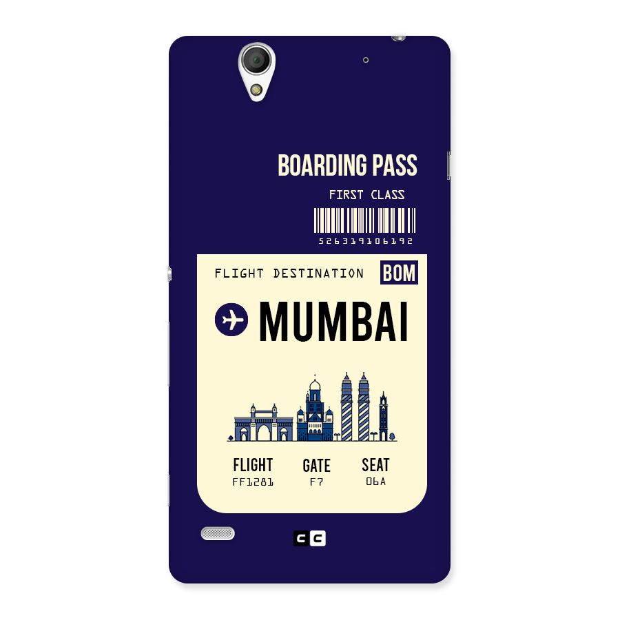 Mumbai Boarding Pass Back Case for Sony Xperia C4