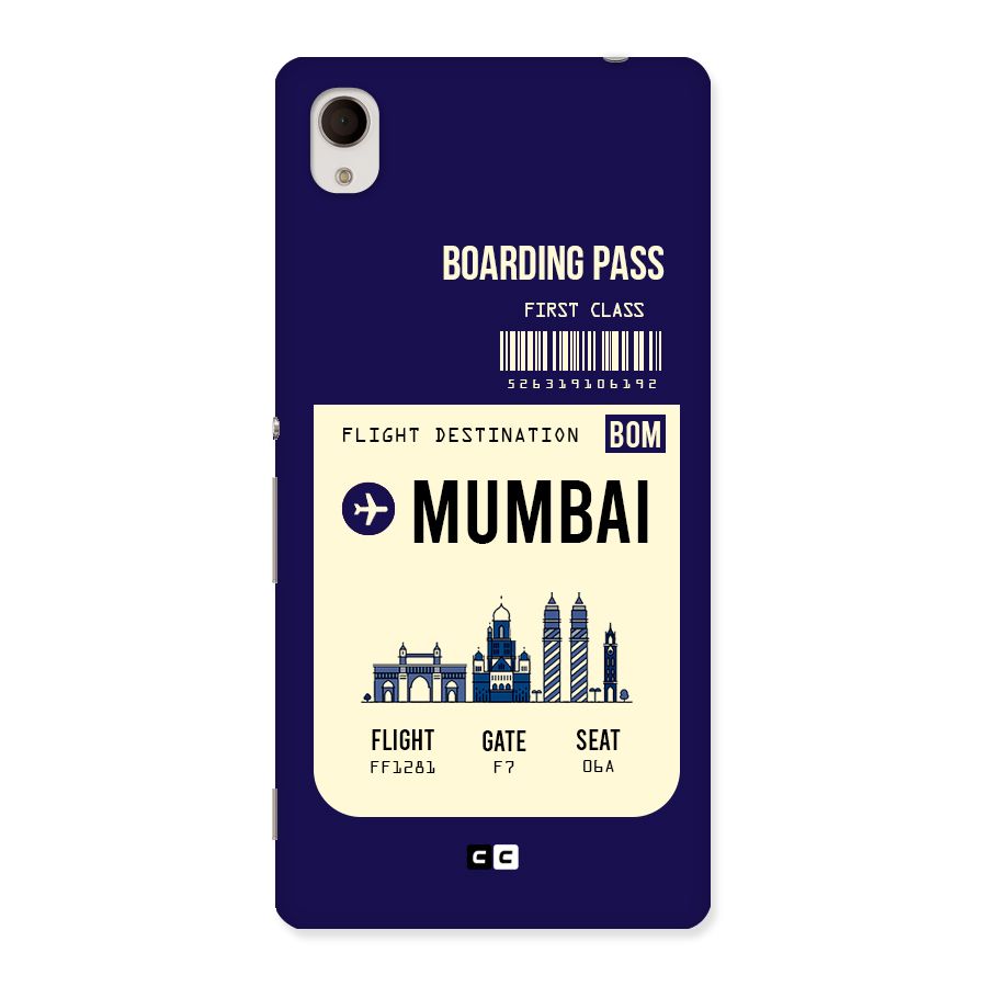 Mumbai Boarding Pass Back Case for Sony Xperia M4