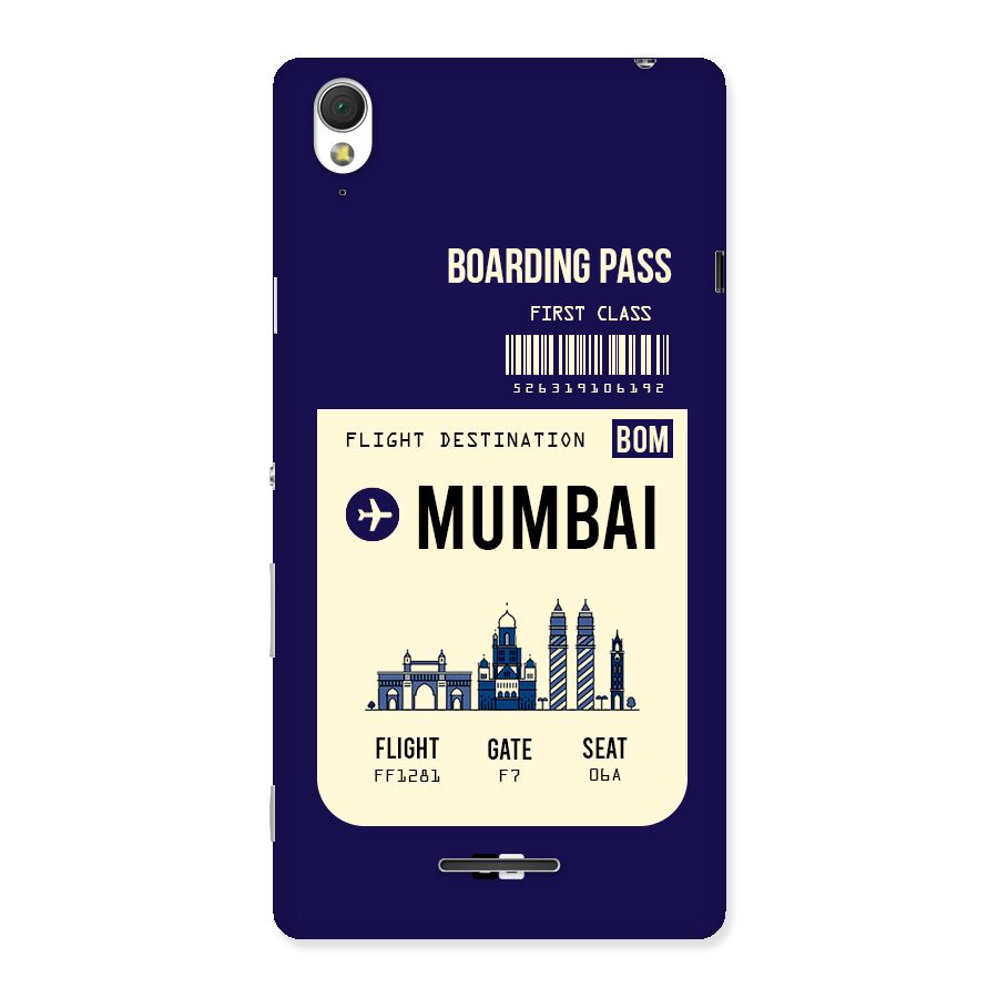 Mumbai Boarding Pass Back Case for Sony Xperia T3