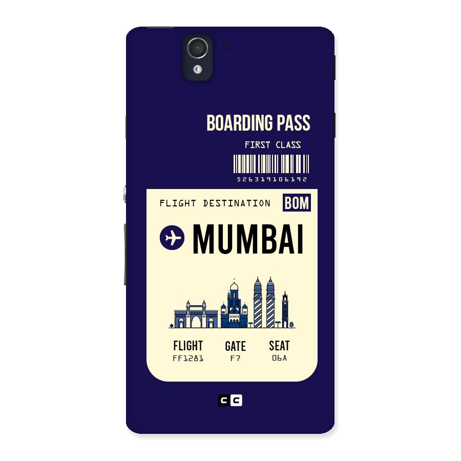 Mumbai Boarding Pass Back Case for Sony Xperia Z