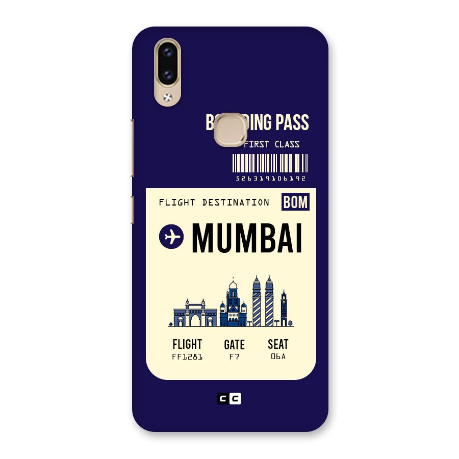 Mumbai Boarding Pass Back Case for Vivo V9 Youth
