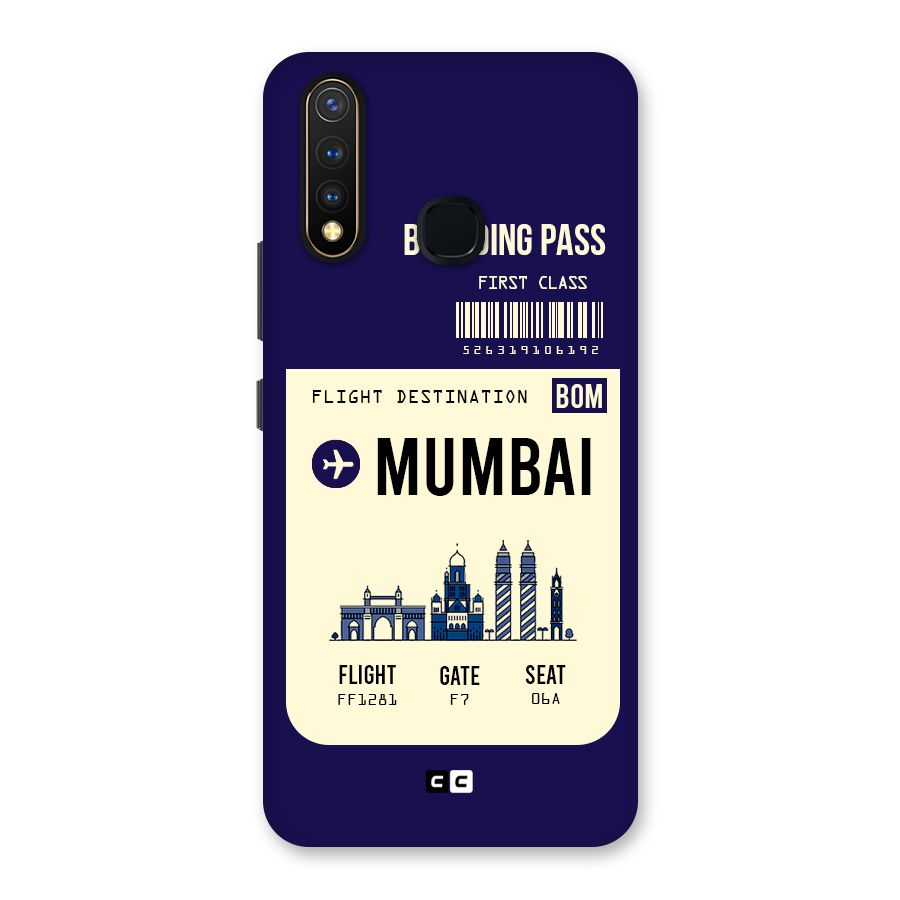 Mumbai Boarding Pass Back Case for Vivo Y19