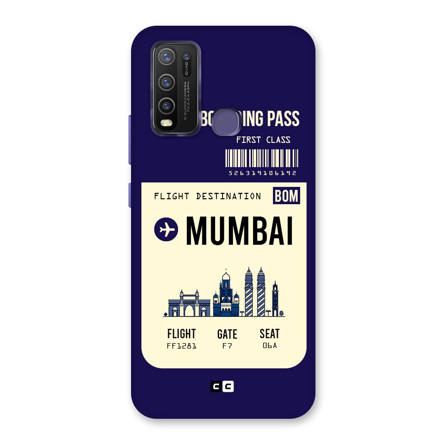 Mumbai Boarding Pass Back Case for Vivo Y50