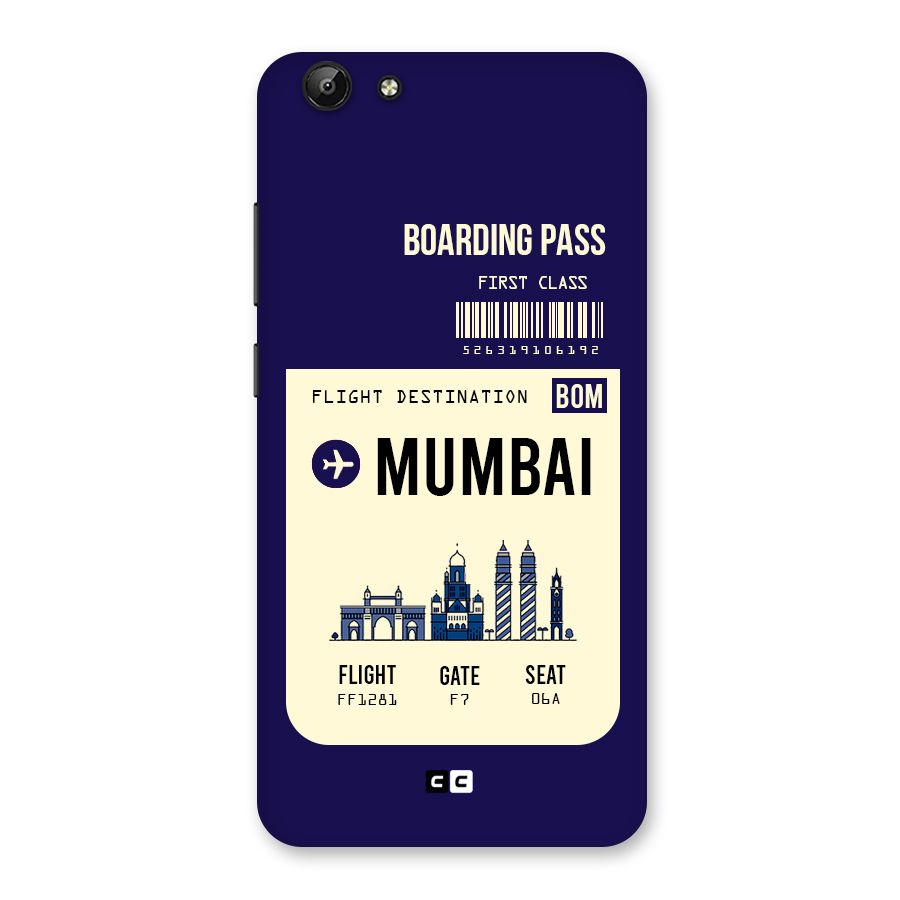 Mumbai Boarding Pass Back Case for Vivo Y69