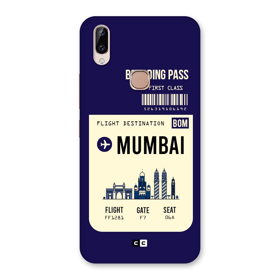 Mumbai Boarding Pass Back Case for Vivo Y83 Pro