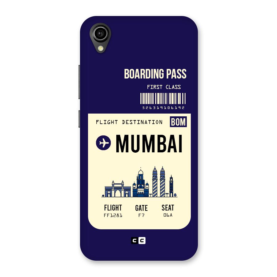 Mumbai Boarding Pass Back Case for Vivo Y91i