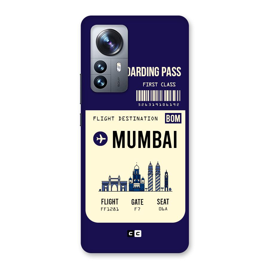 Mumbai Boarding Pass Back Case for Xiaomi 12 Pro