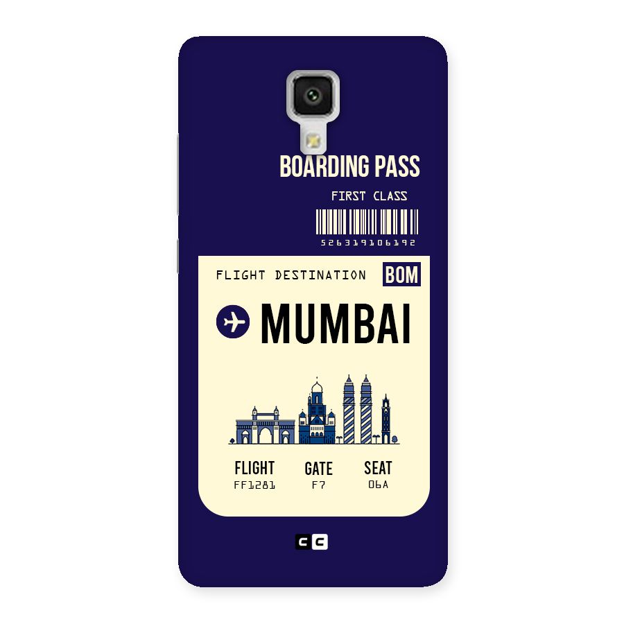 Mumbai Boarding Pass Back Case for Xiaomi Mi 4