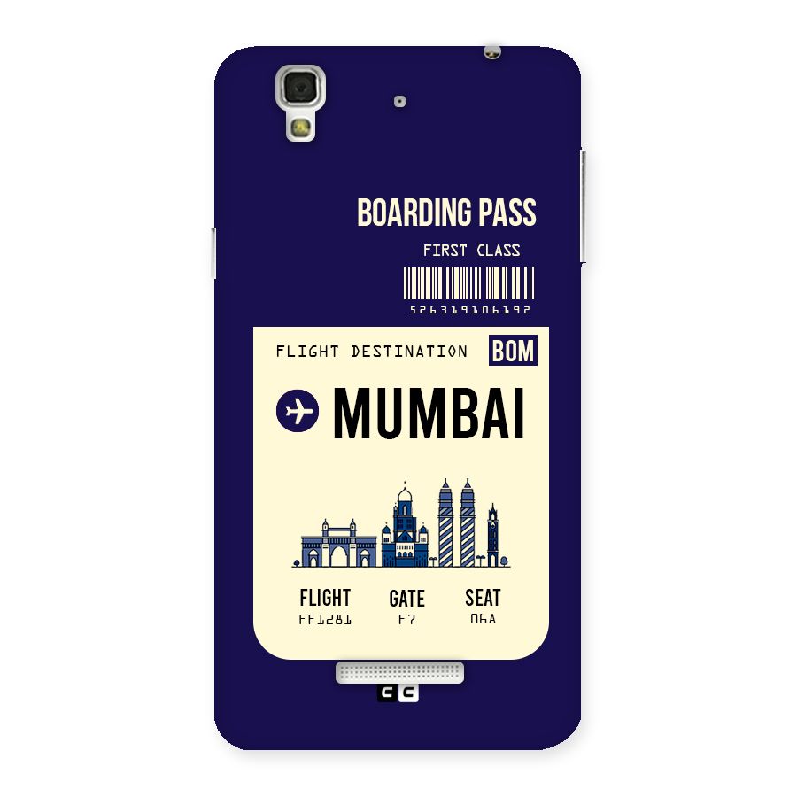 Mumbai Boarding Pass Back Case for Yu Yureka