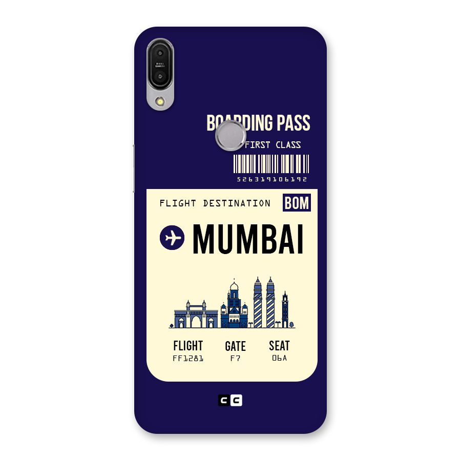 Mumbai Boarding Pass Back Case for Zenfone Max Pro M1