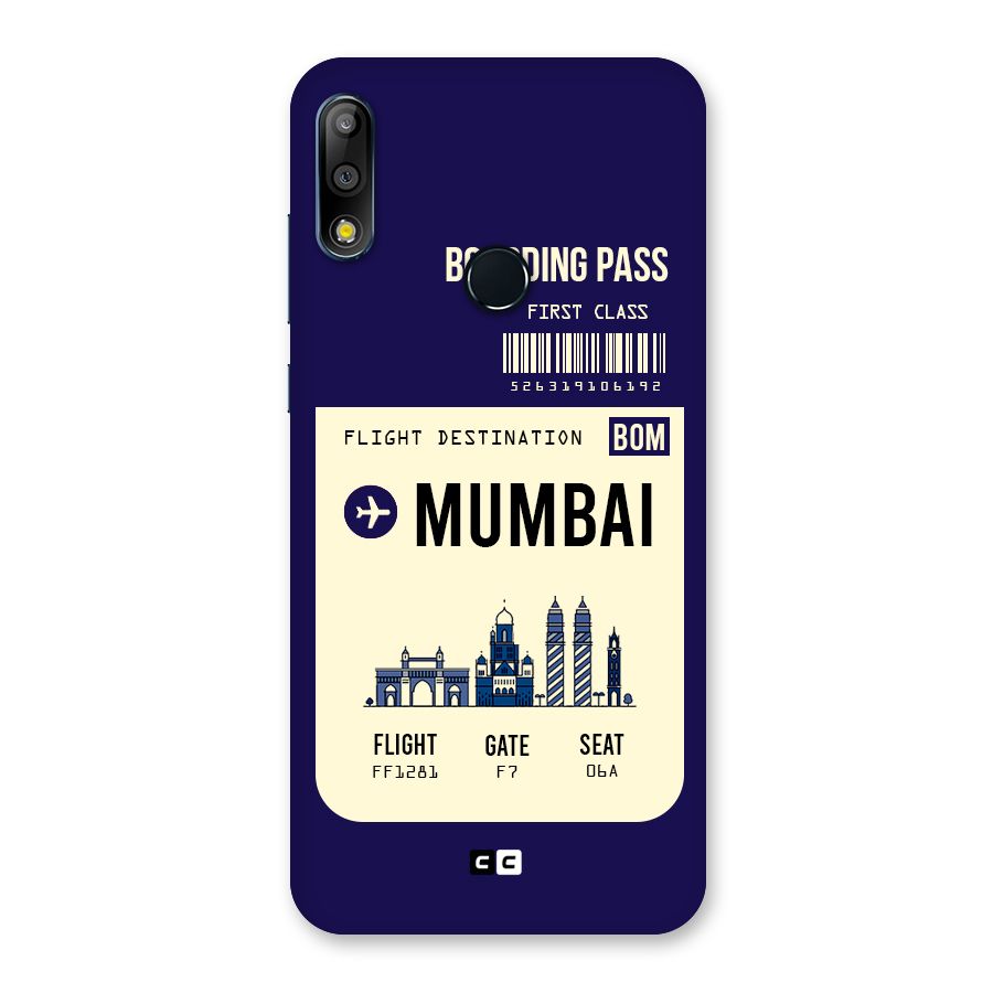 Mumbai Boarding Pass Back Case for Zenfone Max Pro M2