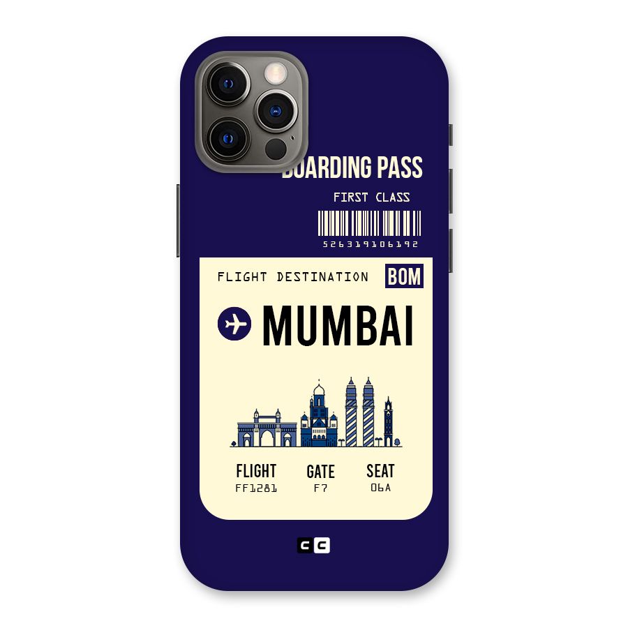 Mumbai Boarding Pass Back Case for iPhone 12 Pro