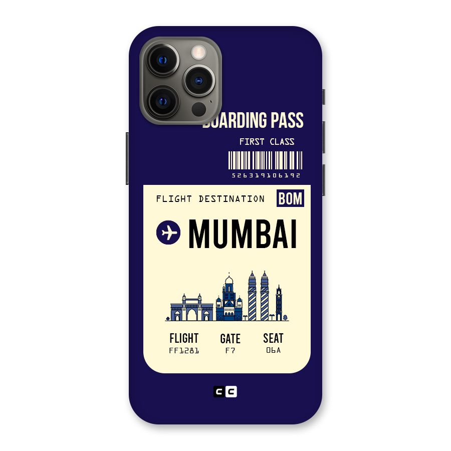 Mumbai Boarding Pass Back Case for iPhone 12 Pro Max