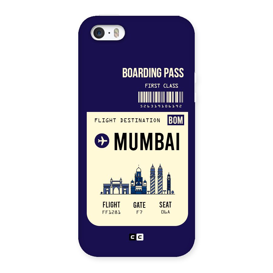 Mumbai Boarding Pass Back Case for iPhone 5 5S