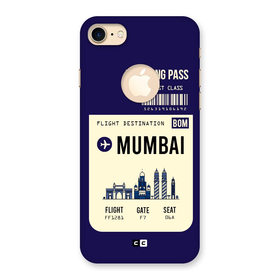Mumbai Boarding Pass Back Case for iPhone 7 Logo Cut