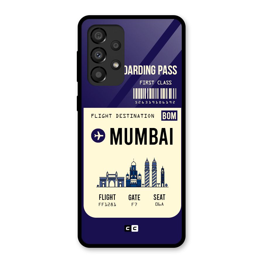 Mumbai Boarding Pass Glass Back Case for Galaxy A33 5G