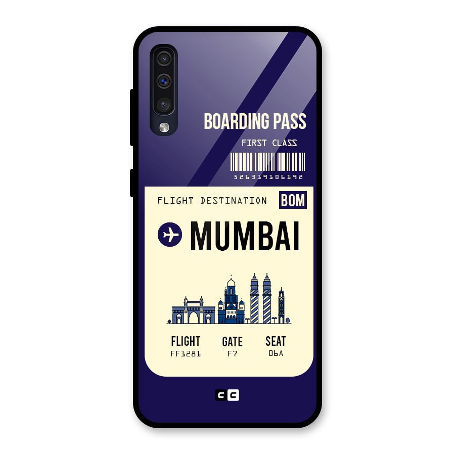 Mumbai Boarding Pass Glass Back Case for Galaxy A50