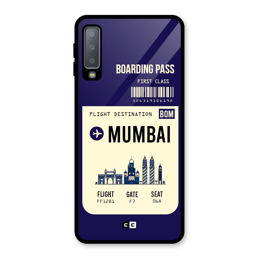 Mumbai Boarding Pass Glass Back Case for Galaxy A7 (2018)