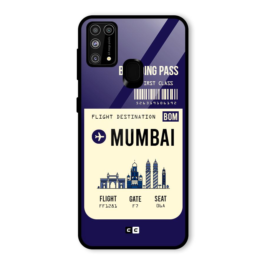 Mumbai Boarding Pass Glass Back Case for Galaxy F41