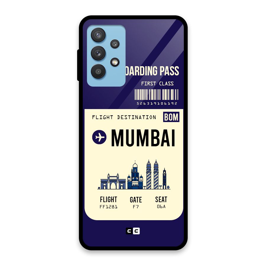 Mumbai Boarding Pass Glass Back Case for Galaxy M32 5G