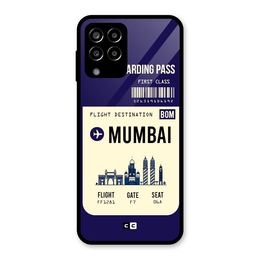 Mumbai Boarding Pass Glass Back Case for Galaxy M33