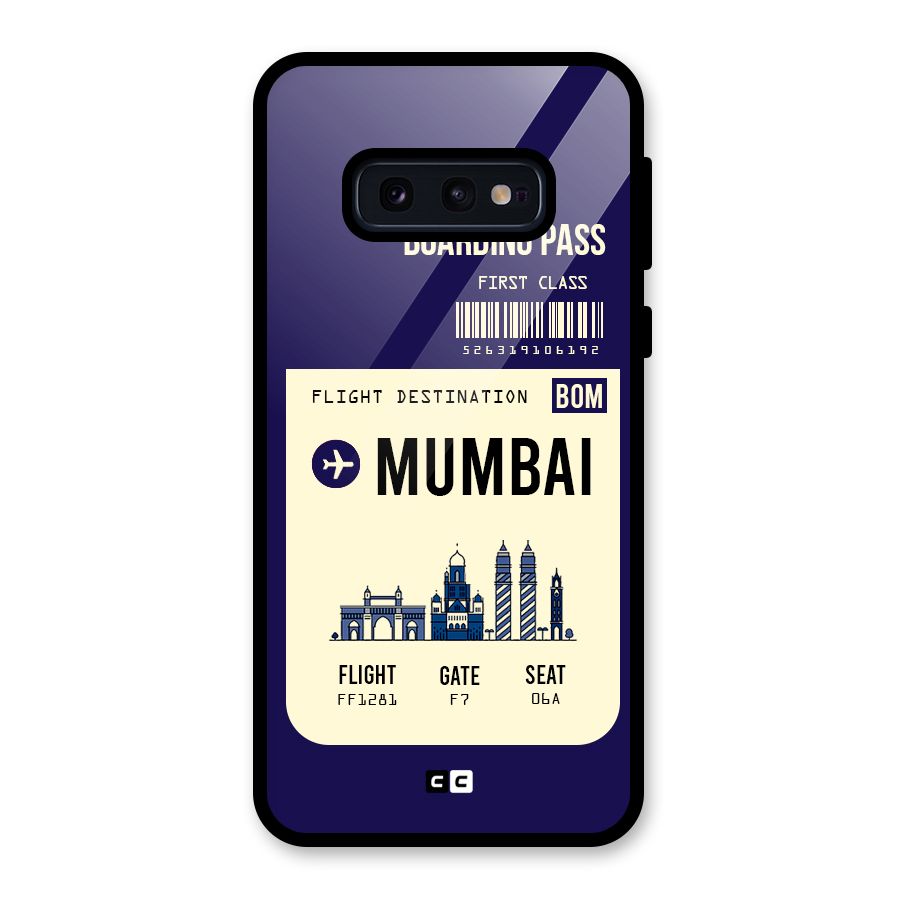 Mumbai Boarding Pass Glass Back Case for Galaxy S10e