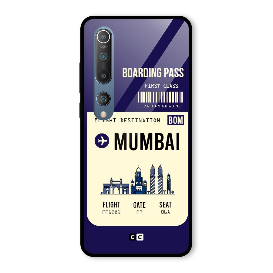 Mumbai Boarding Pass Glass Back Case for Mi 10
