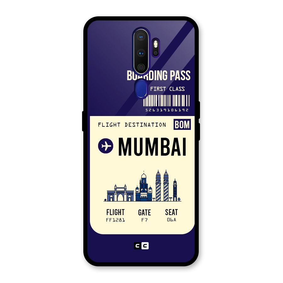 Mumbai Boarding Pass Glass Back Case for Oppo A9 (2020)