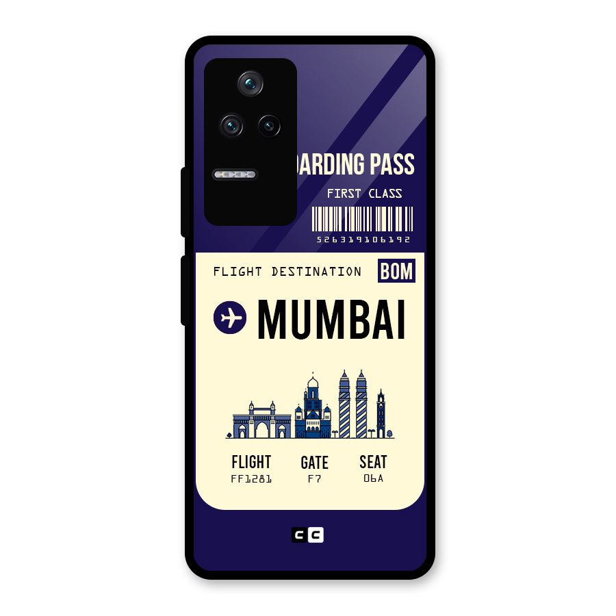 Mumbai Boarding Pass Glass Back Case for Poco F4 5G