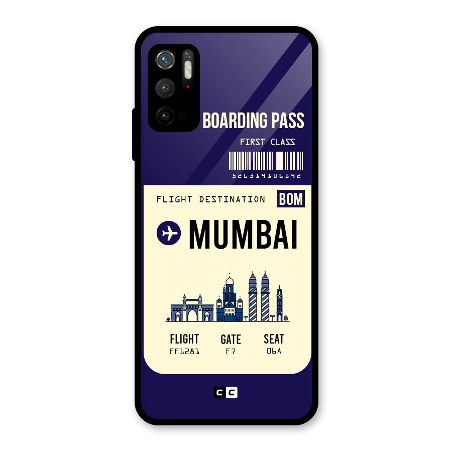 Mumbai Boarding Pass Glass Back Case for Poco M3 Pro 5G
